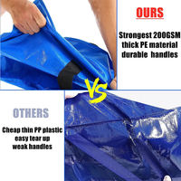 Sacs de déménagement en polypropylène PE tissé recyclé Eco Custom pour le shopping Poignées et fermetures éclair solides
