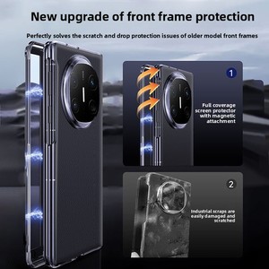 Étui de protection magnétique à rabat entièrement enveloppant pour téléphone Huawei MateX6/X5/X3, anti-chute, en cuir, neuf. - Product Image 5