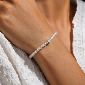 CANNER Luxury Wholesale Custom S925 Sterling <b>Silver</b> Jewelry 18K Gold Plated Pearls <b>Beaded</b> <b>Bracelets</b> for Women Exquisite Gift - Product Image 5