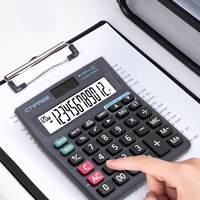 Calculatrice de bureau professionnelle 12 chiffres avec fonction de vérification de notes, idéale comme cadeau de bureau élégant