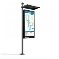 Pantalla LED para Paradas de Autobús, Montada en Poste, P2 P3 P4 P5, Luz de Calle Inteligente, Señalización Digital, Pantalla Publicitaria