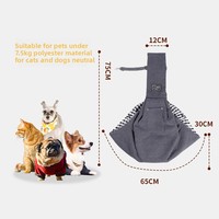 Sac à dos de transport pour chat en polyester respirant, couleur unie, pour animaux jusqu'à 15 livres, style porté à l'épaule