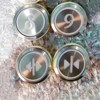 Pièces détachées pour ascenseur KONE Bouton poussoir d'ascenseur noir Boutons d'ascenseur KDS300 KDS50