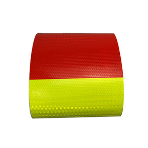 عالية الوضوح الأحمر والأصفر ورقة الشريط العاكسة للشاحنات والمقطورات للماء بك الشارات السلامة وشرائط التحذير - Product Image 5