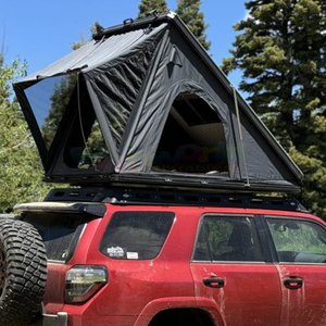 3-Person Truck Rooftop Tent Hard Abs Shell Aluminum Pole Roof Top Tent Shoe Bag Triple Layer Waterproof Roof Tent With Ladder - Product Image 1