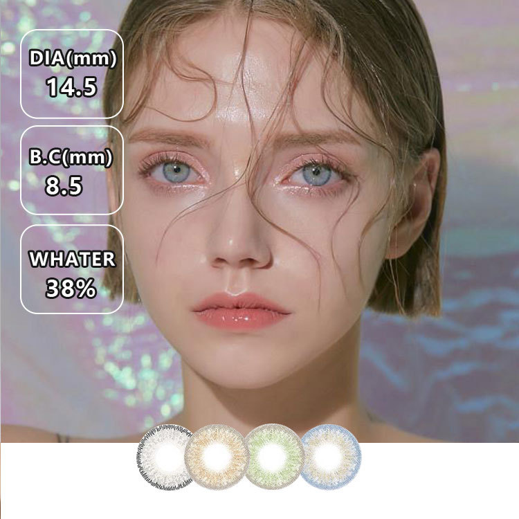China-cheap-color-contact-lenses Sharingan Crazy Rigid Clear Lemon Color Contact Lenses