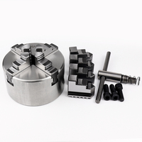 Mandrin de tour auto-centrant en acier SANOU K12-250 Series à 4 mors, 250 mm, mors standard/separés/3 trous avant, mandrin à spirale 0,05 mm