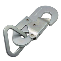 Mousqueton en acier de traitement thermique 23KN, grand crochet de sécurité pour escalade, anti-chute, 10 pièces