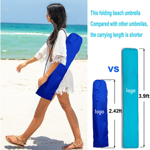 ร่มสนามแบบยกมือ รุ่นนิสซี่ ขนาด 100 ซม. โครงเหล็กสแตนเลส ทนทาน ดีไซน์ทันสมัย สีน้ำเงิน ป้องกันรังสียูวี เหมาะสำหรับชายหาด ตั้งแคมป์ และสวน - Product Image 3