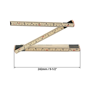 Règle pliable <span class=keywords><strong>de</strong></span> charpentier <span class=keywords><strong>de</strong></span> <span class=keywords><strong>6</strong></span> pouces avec des mesures américaines et métriques - Product Image 2