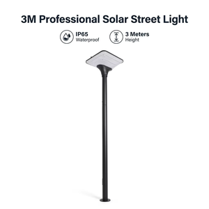 Farola <span class=keywords><strong>Solar</strong></span> de 3 Metros de Altura, 30W/50W, IP65 Impermeable, de Aluminio Fundido, Decorativa para Jardín Exterior - Product Image 1