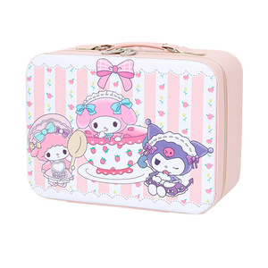 Sanrio Cute Cartoon Kuromi <b>Makeup</b> Case Purple PU Leather With Mirror Portable Storage <b>Box</b> For Cosmetic Travel Use - Product Image 5