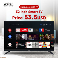 Téléviseur LED Weier TV intelligent Prix bas Téléviseur incurvé 4K 43 55 UHD 65 pouces Écrans plats