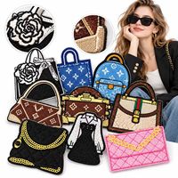 Patch brodé thermocollant en fer pour sac à main, sac fourre-tout, sac à dos, sac à bandoulière, pochette, sac de soirée, sac à chaîne pour femme - Vente en gros