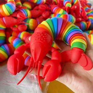 बच्चों के संवेदी खिलौने यथार्थवादी 3 डी व्यक्त लॉस्टर आकार खिलौना मजेदार राहत दबाव स्क्वीली - Product Image 4