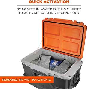 एचबीसी आउटडोर कपड़े अस्तर के साथ शांत नीचे बनियान मशीन धोने बाष्पीकरणीय ठंडा बनियान बहुलक/पीसीएम ठंडा सामग्री - Product Image 3