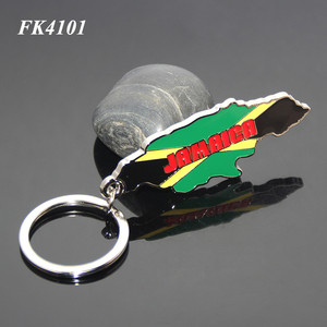 <span class=keywords><strong>Jamaica</strong></span> isla esmalte bandera turística nueva playa recuerdos de estrella de mar anillo de llave cadena árbol de coco Palm <span class=keywords><strong>Jamaica</strong></span> llavero - Product Image 3