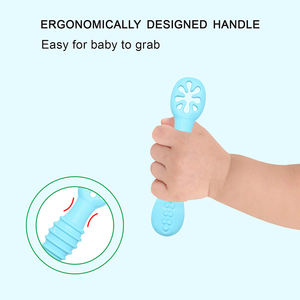 Juego de cucharas de silicona <span class=keywords><strong>para</strong></span> alimentos <span class=keywords><strong>para</strong></span> niños pequeños sin BPA, primera etapa de entrenamiento, <span class=keywords><strong>cuchara</strong></span> de silicona <span class=keywords><strong>para</strong></span> bebé - Product Image 3