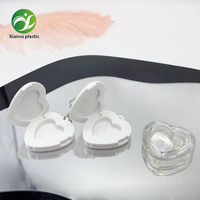 Boîte à blush pliable portable mignonne, mini, blanche, transparente, 5 mm, en plastique ABS, pour emballage de maquillage