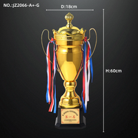 Trophée World Metal Trophy Coupe d'Europe Style Champions League Trophy Awards for School Sports Competition Prize Vente à chaud en gros JZ