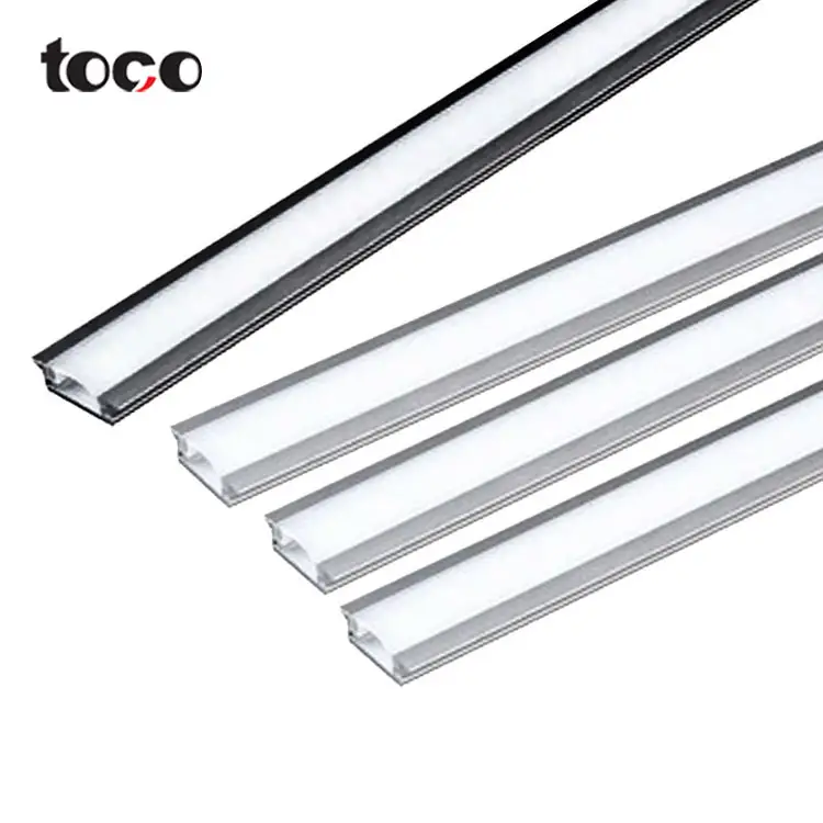 TOCO पट्टी रोशनी के लिए उच्च गुणवत्ता एल्यूमीनियम बाहर निकालना प्रोफ़ाइल का नेतृत्व किया
