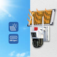 Kamera IP Solar Wifi/4G Dual Lensa Eseecloud, CCTV Jaringan Warna Penuh untuk Penglihatan Malam, Keamanan Rumah Pintar, PTZ Tahan Air untuk Luar Ruangan
