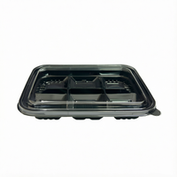 Boîte à gâteau multi-compartiments en PET transparent pour la restauration de bureau, les événements, la présentation de pâtisseries, vente en gros, personnalisable