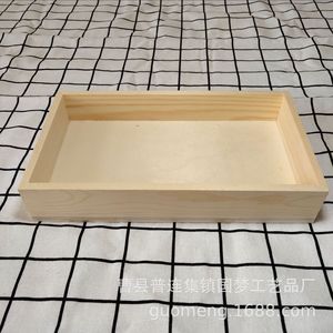 Caja de almacenamiento rectangular de madera maciza de 4.5 pulgadas de alto, organizador de oficina, organizador de escritorio, embalaje general - Product Image 3
