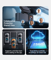 Caméra de tableau de bord mobile universelle 2K avec télécommande, écran IPS, GPS, enregistreur vidéo de voiture, double objectif, prise en charge du stockage cloud, verrouillage d'urgence, commande vocale