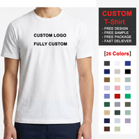 T-shirts décontractés tricotés sur mesure OEM, 230 GSM, 100 % coton, coupe classique, manches courtes, sérigraphie, logo vierge