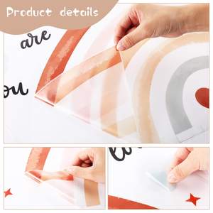 Calcomanías de arcoíris de dibujos animados para decoración del hogar, pegatina de PVC, extraíble - Product Image 5