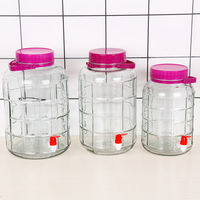 1L 2L 3L 5L 8L 10L 12L Bocal en verre de grande capacité pour distributeurs de boissons au vin de fermentation avec robinet