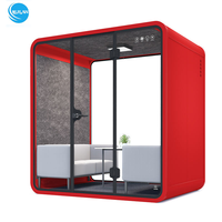 Cabanon de jardin décoré avec énergie solaire entièrement assemblé pour l'extérieur, abri de jardin personnalisé pour le bureau, espace de travail préfabriqué prêt à l'emploi