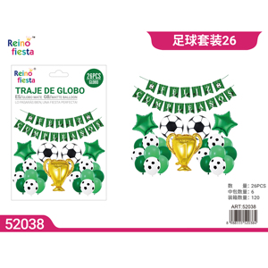 26 pz pallone da calcio in alluminio, - Product Image 1