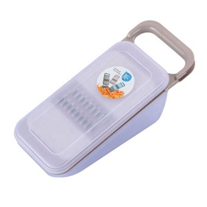 Multifunzione cibo patatine mandolino affettatrice cipolla di plastica frutta a mano grattugia con contenitore - Product Image 4