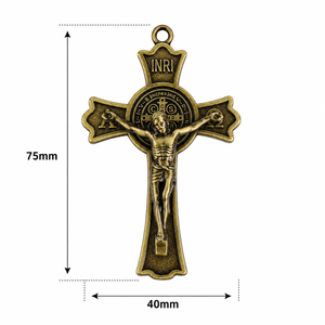 Collar Religioso de Perlas de Rosario de Paracord Resistente con Colgante de Cruz de San Benito para Hombres Católicos, Regalos para la Iglesia - Product Image 4