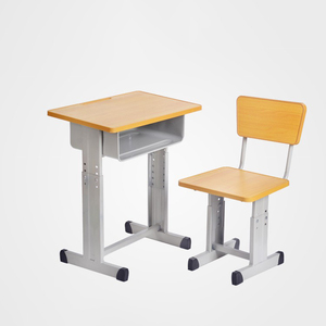 Ensemble de bureau et chaise d'école à hauteur réglable à bas prix, avec structure métallique, <span class=keywords><strong>pour</strong></span> les élèves - Product Image 1