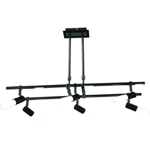 BRUNO Lámpara de Techo Moderna Europea 6xGU10 Wengue/Cromo 6000K LED 40W AC 220V Hierro de Acero para Sala Comedor Hotel Cocina - Product Image 1