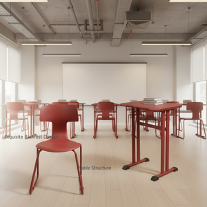 Ensemble bureau et chaise pour enfants, idéal pour l'étude à domicile, table d'école avec chaise intégrée, mobilier scolaire, bureau et chaise pour salle de classe - Product Image 1
