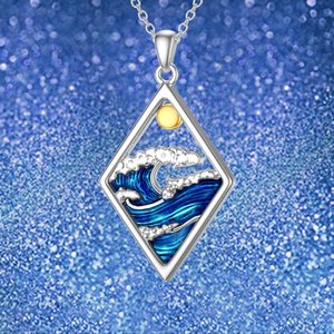 RFJEWEL 2026 Nuevo Collar con Diseño de Diamante y Ondas, Joyería de Moda de Latón Puro de Alta Calidad para Mujer - Product Image 6