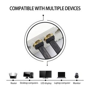 Cavo Patch ultrasottile Cat5e/<span class=keywords><strong>CAT6</strong></span>/Cat7/<span class=keywords><strong>Cat</strong></span> <span class=keywords><strong>7</strong></span> di rete piana Ethernet RJ45 di Liansu Linksup - Product Image 6