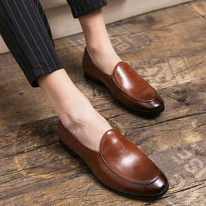 Sepatu Oxford Kasual Klasik Pria, Sepatu Slip On Berkualitas Tinggi, Nyaman, Bernapas, Gaya Formal Bisnis untuk Kantor - Product Image 3