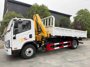 Camion léger FAW 4x2 avec grue à bras articulé pliable, petit camion de livraison de marchandises à plateau basculant - Product Image 2