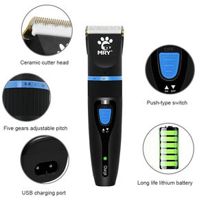 MRY, recortadora <span class=keywords><strong>profesional</strong></span> para el cuidado de <span class=keywords><strong>perros</strong></span>, afeitadoras para mascotas, cortadora de <span class=keywords><strong>pelo</strong></span> recargable de bajo ruido para mascotas, máquina eléctrica para <span class=keywords><strong>cortar</strong></span> el <span class=keywords><strong>pelo</strong></span> de mascotas - Product Image 3