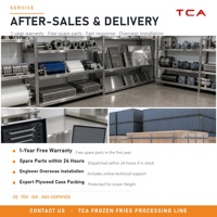 TCA Geoptimaliseerde productielijn voor Franse frieten SUS304 Aardappelchipsverwerkingsinstallatie voor diepvriesvoedselfabriek Groothandel
