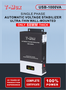 Stabilisateur de tension AC à double sortie <span class=keywords><strong>220V</strong></span> 110V USB-1KVA pour appareils électroménagers - Product Image 2