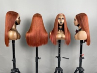 Wig Lace Closure 2X6 Rambut Manusia Vietnam Lurus Alami Berbagai Pilihan Warna Dapat Disesuaikan untuk Wanita Kulit Hitam