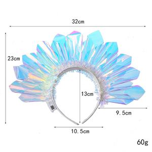 سعر المصنع Nicro Neno حزب صالح ملهى ليلي عصابات الصمام تضيء تأثيري متوهجة أغطية الرأس مضيئة الترتر اكسسوارات الشعر - Product Image 6