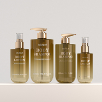 Bouteille de lait corporel PET personnalisée de 150 ml, 250 ml, 350 ml, 500 ml avec pompe pour l'emballage cosmétique des soins de la peau