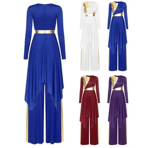 ชุดเต้นสำหรับฝึกร่วมสมัยสำหรับผู้หญิงชุดเต้นรำบนเวทีชุดการแสดงชุดบูชาในโบสถ์ชุดเต้นรำพิธีสวด - Product Image 1